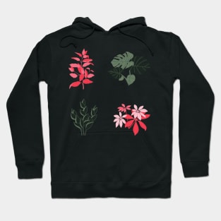 Pink and Green Cute Plants Hoodie